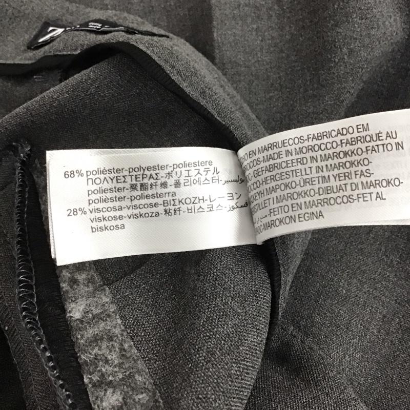 ザラ ZARA パンツ スラックス スラックスパンツ ワイドパンツ センタータックパンツ L 無地 灰 / グレー / gray レディース USED 古着 中古 10154224