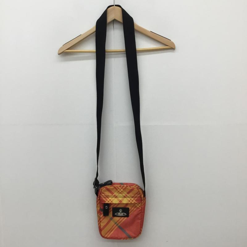 ヴィヴィアンウエストウッド Vivienne Westwood ショルダーバッグ ショルダーバッグ Vivienne Westwood チェック柄 ナイロンキャンバス素材　ショルダーバッグ チェック 赤 / レッド / red X 黄 / イエロー / yellow レディース USED 古着 中古 10154226