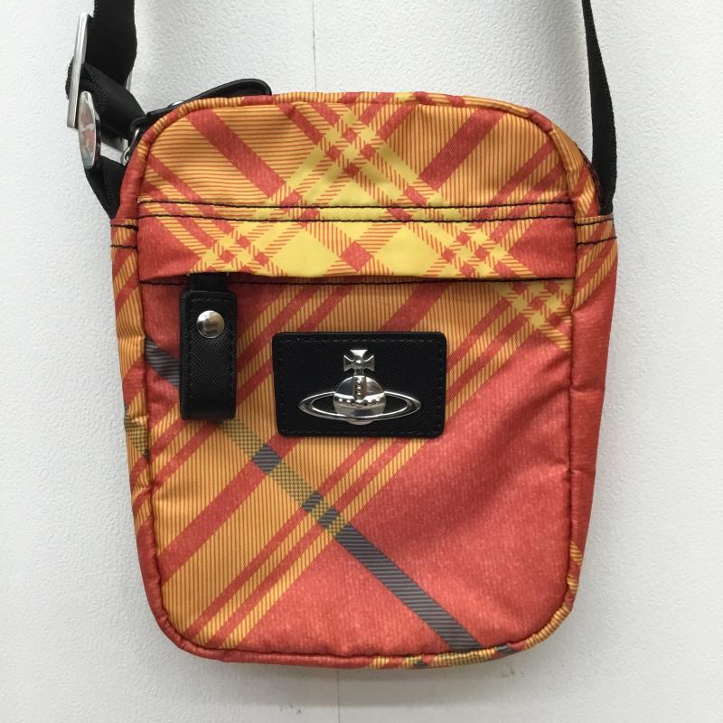 ヴィヴィアンウエストウッド Vivienne Westwood ショルダーバッグ ショルダーバッグ Vivienne Westwood チェック柄 ナイロンキャンバス素材　ショルダーバッグ チェック 赤 / レッド / red X 黄 / イエロー / yellow レディース USED 古着 中古 10154226