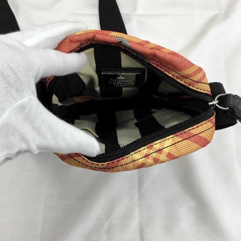 ヴィヴィアンウエストウッド Vivienne Westwood ショルダーバッグ ショルダーバッグ Vivienne Westwood チェック柄 ナイロンキャンバス素材　ショルダーバッグ チェック 赤 / レッド / red X 黄 / イエロー / yellow レディース USED 古着 中古 10154226