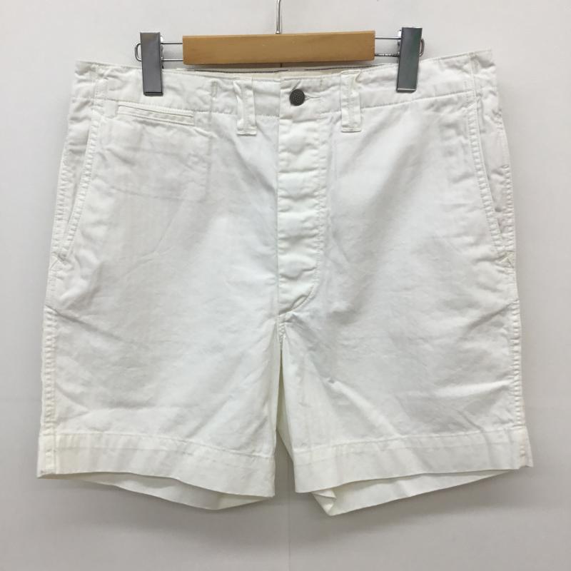 ダブルアールエル ラルフローレン RRL RALPH LAUREN パンツ ショートパンツ RRL ダブルアールエル オフィサーズチノショーツ ハーフパンツ 32インチ 無地 白 / ホワイト / white メンズ USED 古着 中古 10154229