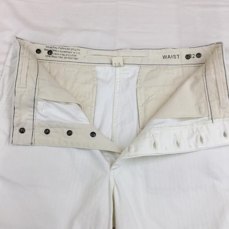ダブルアールエル ラルフローレン RRL RALPH LAUREN パンツ ショートパンツ RRL ダブルアールエル オフィサーズチノショーツ ハーフパンツ 32インチ 無地 白 / ホワイト / white メンズ USED 古着 中古 10154229