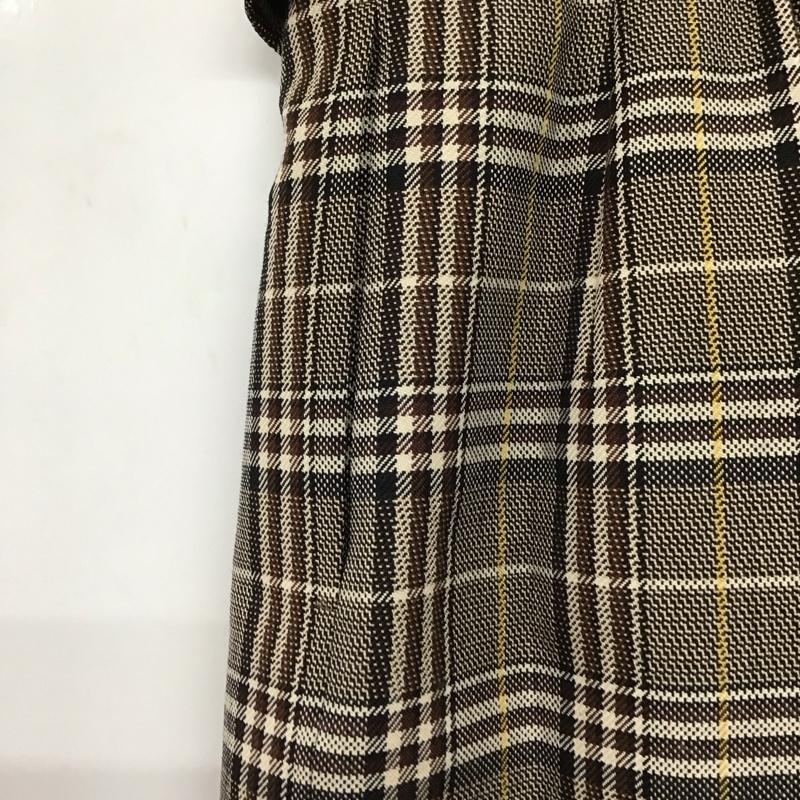 フレイ アイディー FRAY I.D スカート ひざ丈スカート タイトスカート ロングスカート スリット 0 チェック 茶 / ブラウン / brown レディース USED 古着 中古 10154230