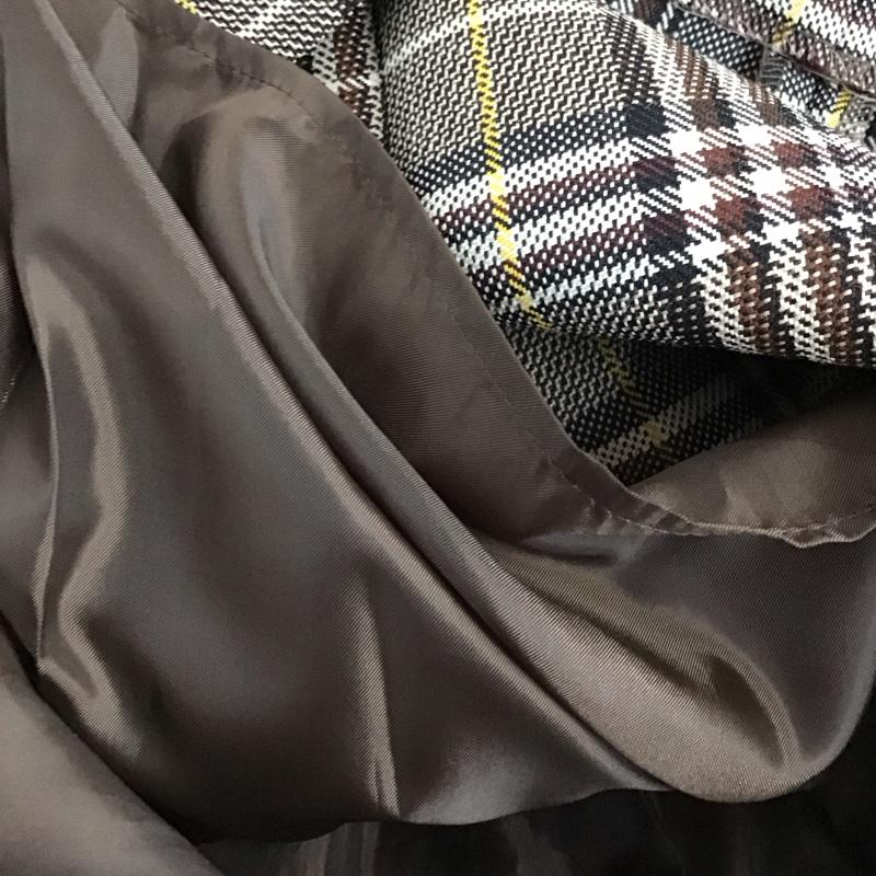 フレイ アイディー FRAY I.D スカート ひざ丈スカート タイトスカート ロングスカート スリット 0 チェック 茶 / ブラウン / brown レディース USED 古着 中古 10154230
