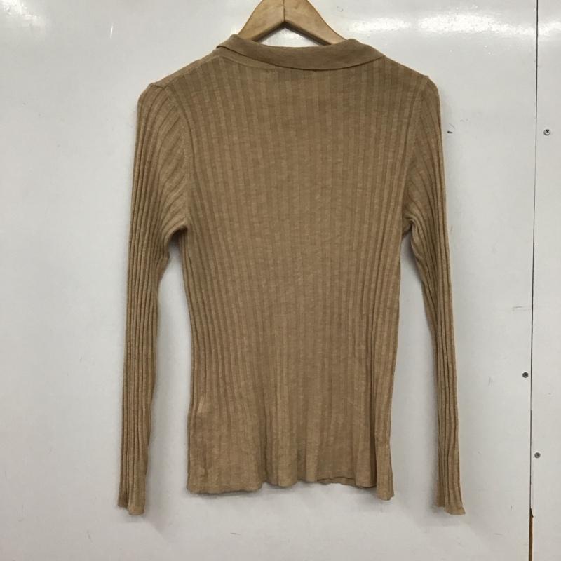 ザラ ZARA シャツ、ブラウス 長袖 長袖ニットシャツ カラーシャツ フロントボタン M ストライプ ベージュ / ベージュ / beige レディース USED 古着 中古 10154233