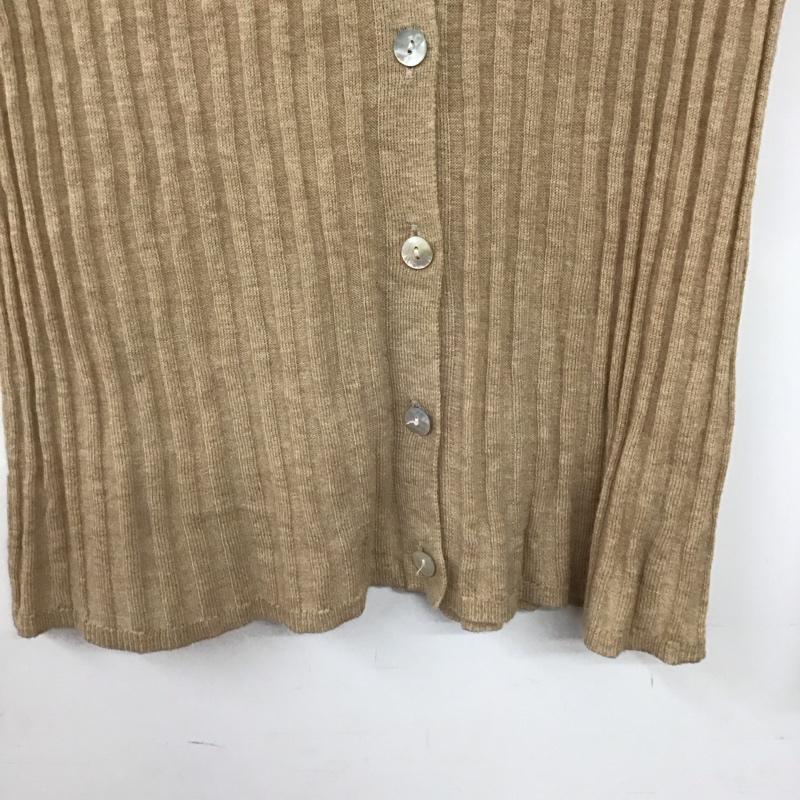 ザラ ZARA シャツ、ブラウス 長袖 長袖ニットシャツ カラーシャツ フロントボタン M ストライプ ベージュ / ベージュ / beige レディース USED 古着 中古 10154233