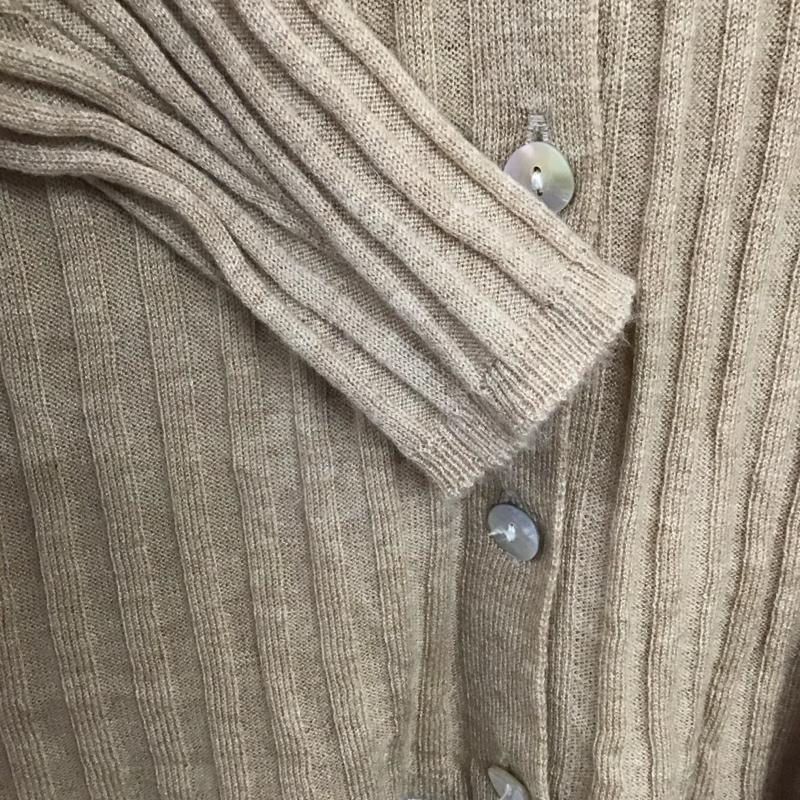 ザラ ZARA シャツ、ブラウス 長袖 長袖ニットシャツ カラーシャツ フロントボタン M ストライプ ベージュ / ベージュ / beige レディース USED 古着 中古 10154233