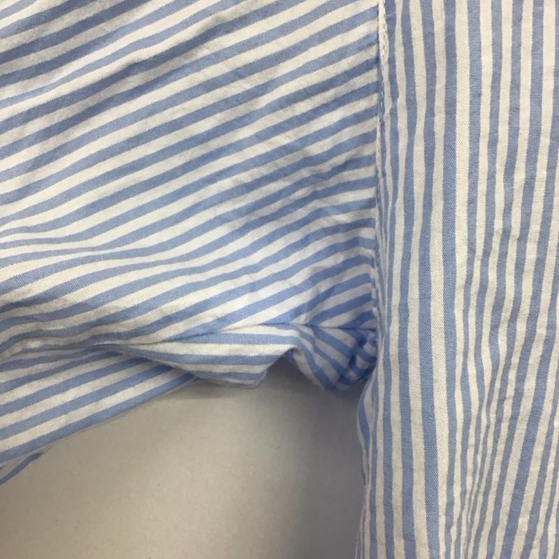 シンプリシテェ Simplicite シャツ、ブラウス 長袖 長袖シャツ ストライプシャツ スタンドカラーシャツ ストライプ 白 / ホワイト / white X 水色 / ライトブルー / レディース USED 古着 中古 10154234