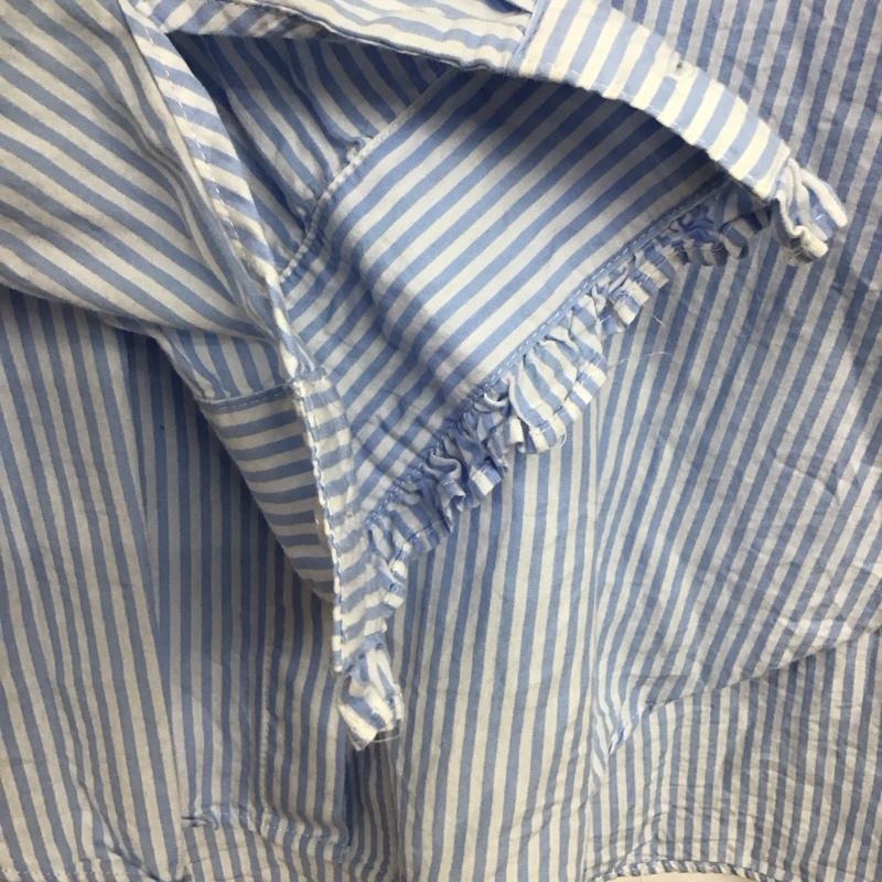 シンプリシテェ Simplicite シャツ、ブラウス 長袖 長袖シャツ ストライプシャツ スタンドカラーシャツ ストライプ 白 / ホワイト / white X 水色 / ライトブルー / レディース USED 古着 中古 10154234
