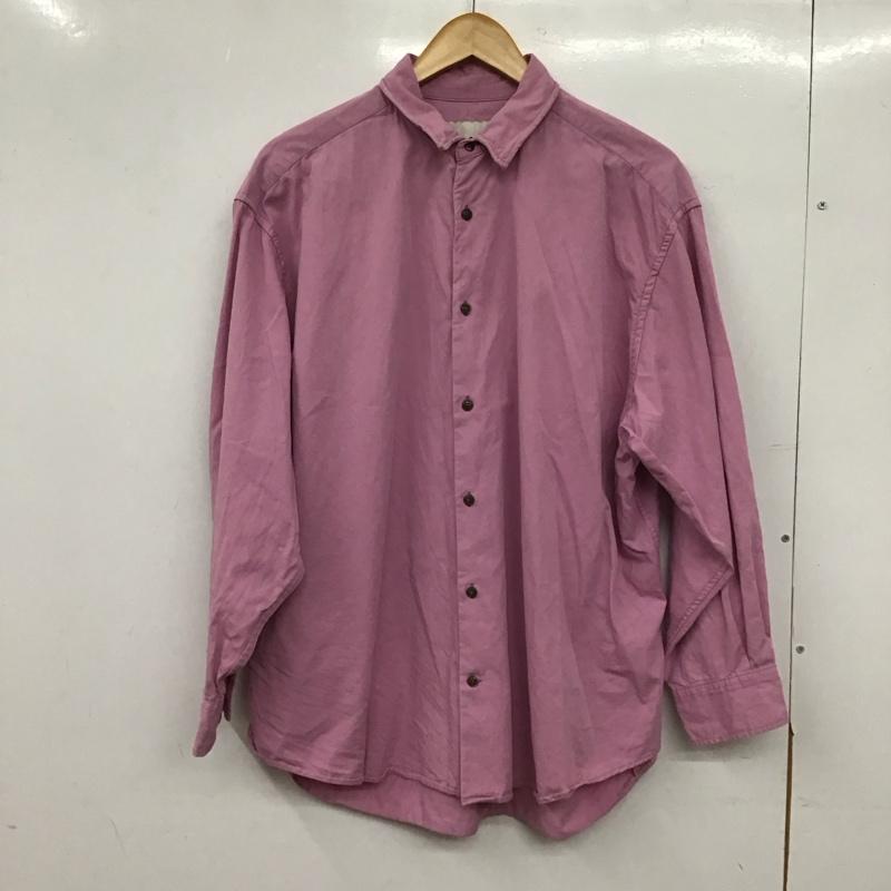 ニコアンド niko and... シャツ、ブラウス 長袖 長袖シャツ 無地シャツ カラーシャツ M 無地 桃 / ピンク / pink メンズ USED 古着 中古 10154238