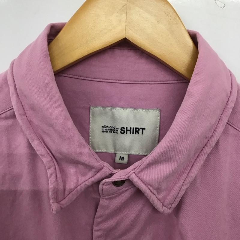 ニコアンド niko and... シャツ、ブラウス 長袖 長袖シャツ 無地シャツ カラーシャツ M 無地 桃 / ピンク / pink メンズ USED 古着 中古 10154238