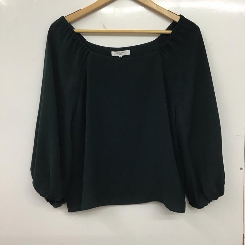 ナチュラルビューティーベーシック NATURAL BEAUTY BASIC カットソー 長袖 長袖カットソー スクエアーネック S 無地 緑 / グリーン / green レディース USED 古着 中古 10154239