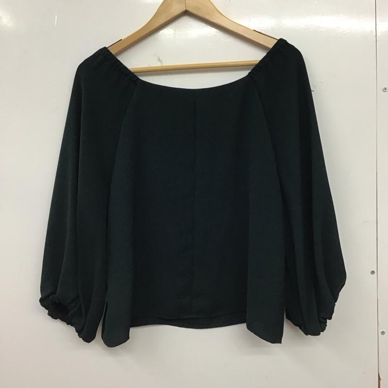 ナチュラルビューティーベーシック NATURAL BEAUTY BASIC カットソー 長袖 長袖カットソー スクエアーネック S 無地 緑 / グリーン / green レディース USED 古着 中古 10154239