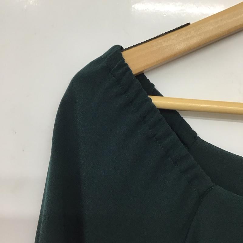 ナチュラルビューティーベーシック NATURAL BEAUTY BASIC カットソー 長袖 長袖カットソー スクエアーネック S 無地 緑 / グリーン / green レディース USED 古着 中古 10154239