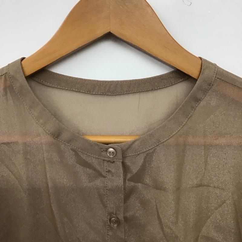 ロペピクニック ROPE  PICNIC シャツ、ブラウス 長袖 長袖シャツ 無地シャツ ノーカラーシャツ 38 無地 ベージュ / ベージュ / beige レディース USED 古着 中古 10154243