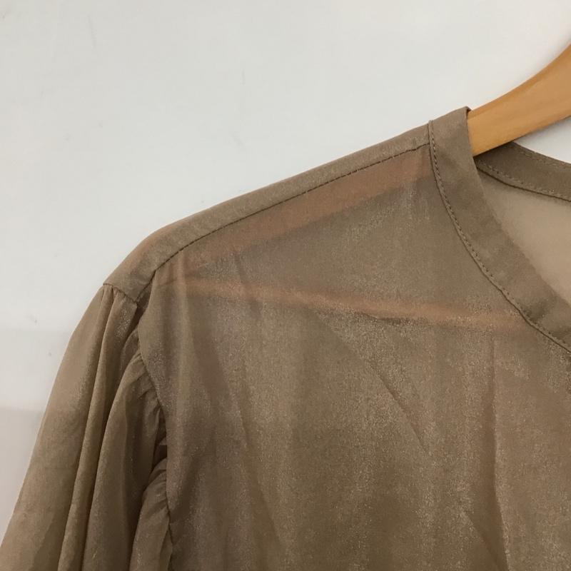 ロペピクニック ROPE  PICNIC シャツ、ブラウス 長袖 長袖シャツ 無地シャツ ノーカラーシャツ 38 無地 ベージュ / ベージュ / beige レディース USED 古着 中古 10154243