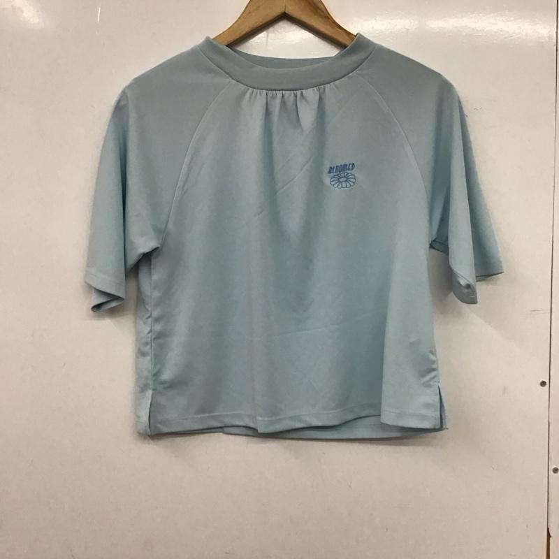アースミュージックアンドエコロジー earth music&ecology カットソー 半袖 半袖カットソー プリントTシャツ クルーネックカットソー FREE ロゴ、文字 水色 / ライトブルー / レディース USED 古着 中古 10154244