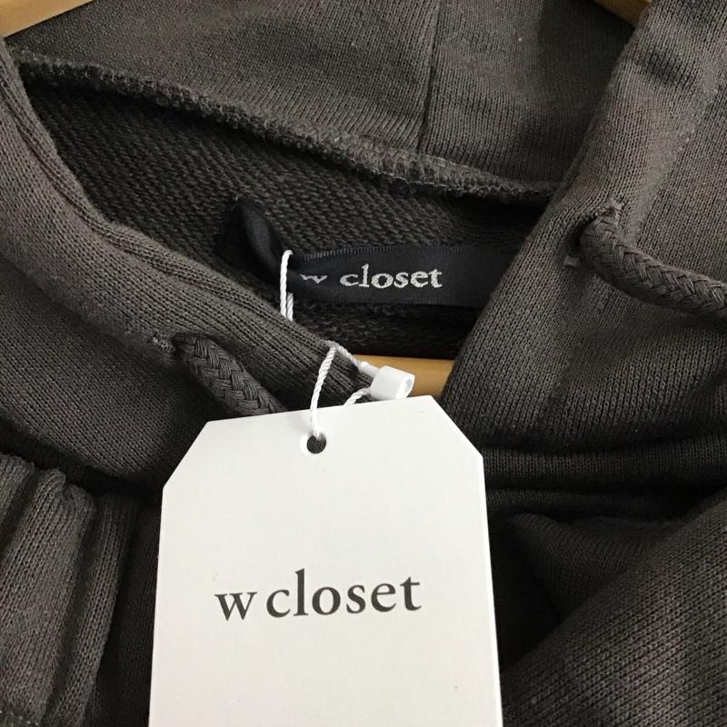 ダブルクローゼット w closet パーカー 長袖 長袖パーカー プルオーバーパーカー スウェット FREE 無地 ダークグレー / ダークグレー / レディース USED 古着 中古 10154245