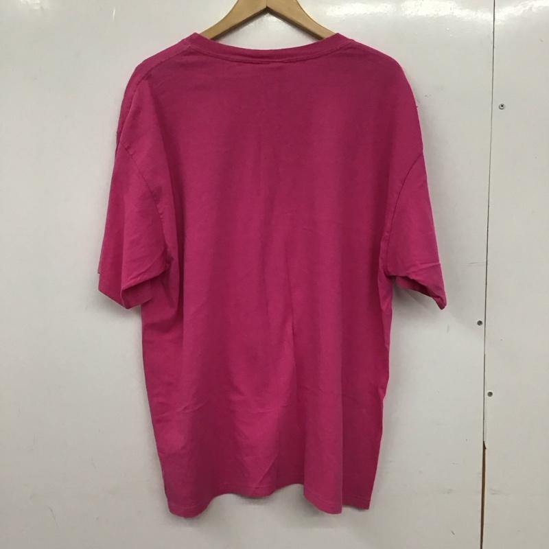 ミシカ MISHKA Tシャツ 半袖 半袖カットソー プリントTシャツ クルーネックカットソー XL プリント 桃 / ピンク / pink メンズ USED 古着 中古 10154247