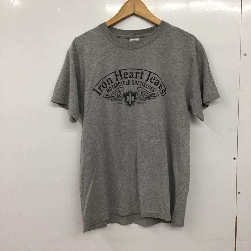 アイアンハート IRONHEART Tシャツ 半袖 半袖カットソー プリントTシャツ クルーネックカットソー M ロゴ、文字 灰 / グレー / gray メンズ USED 古着 中古 10154251