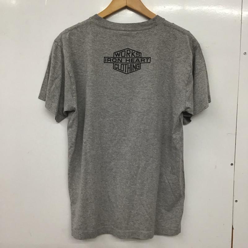アイアンハート IRONHEART Tシャツ 半袖 半袖カットソー プリントTシャツ クルーネックカットソー M ロゴ、文字 灰 / グレー / gray メンズ USED 古着 中古 10154251