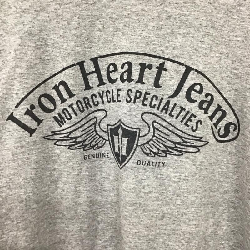 アイアンハート IRONHEART Tシャツ 半袖 半袖カットソー プリントTシャツ クルーネックカットソー M ロゴ、文字 灰 / グレー / gray メンズ USED 古着 中古 10154251