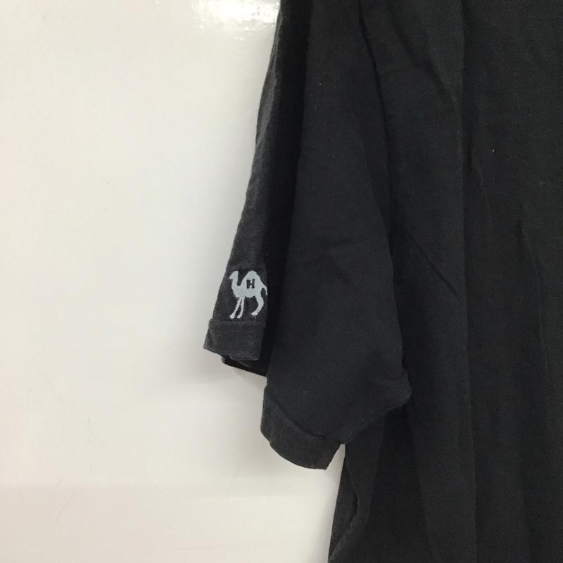 ハリウッドランチマーケット H.R MARKET Tシャツ 半袖 半袖カットソー プリントTシャツ Vネックカットソー 3 無地 黒 / ブラック / black メンズ USED 古着 中古 10154253