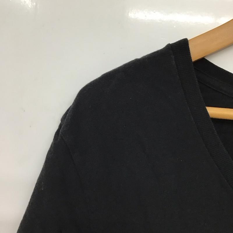 ハリウッドランチマーケット H.R MARKET Tシャツ 半袖 半袖カットソー プリントTシャツ Vネックカットソー 3 無地 黒 / ブラック / black メンズ USED 古着 中古 10154253