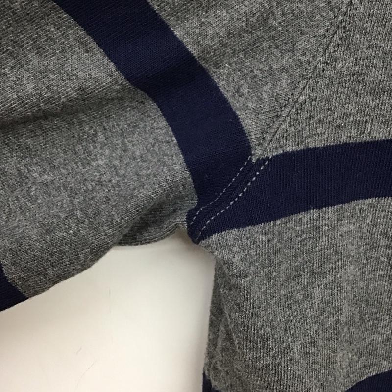 ポロラルフローレン POLO RALPH LAUREN ポロシャツ 長袖 長袖ポロシャツ 長袖カットソー カラーシャツ M ボーダー柄 灰 / グレー / gray メンズ USED 古着 中古 10154255