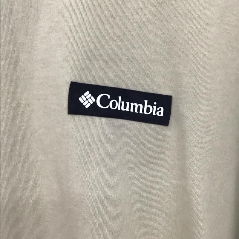 コロンビア Columbia カットソー 長袖 長袖カットソー プリントカットソー クルーネック L ロゴ、文字 ベージュ / ベージュ / beige メンズ USED 古着 中古 10154261