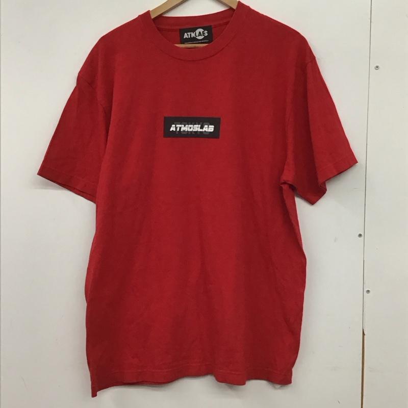 アトモスラボ ATMOS LAB Tシャツ 半袖 半袖カットソー プリントTシャツ クルーネックカットソー XL ロゴ、文字 赤 / レッド / red メンズ USED 古着 中古 10154262