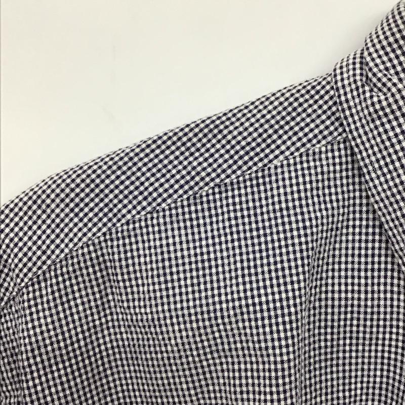 バートピューリッツァー BERT PULITZER シャツ、ブラウス 半袖 半袖シャツ チェックシャツ ボタンダウンシャツ プルオーバーシャツ L チェック 白 / ホワイト / white X 紺 / ネイビー / navy メンズ USED 古着 中古 10154263