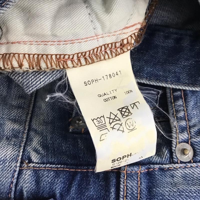 ソフネット SOPHNET. パンツ デニム、ジーンズ デニムパンツ ワイドパンツ カジュアルパンツ XL 無地 インディゴ / インディゴ / Indigo メンズ USED 古着 中古 10154265