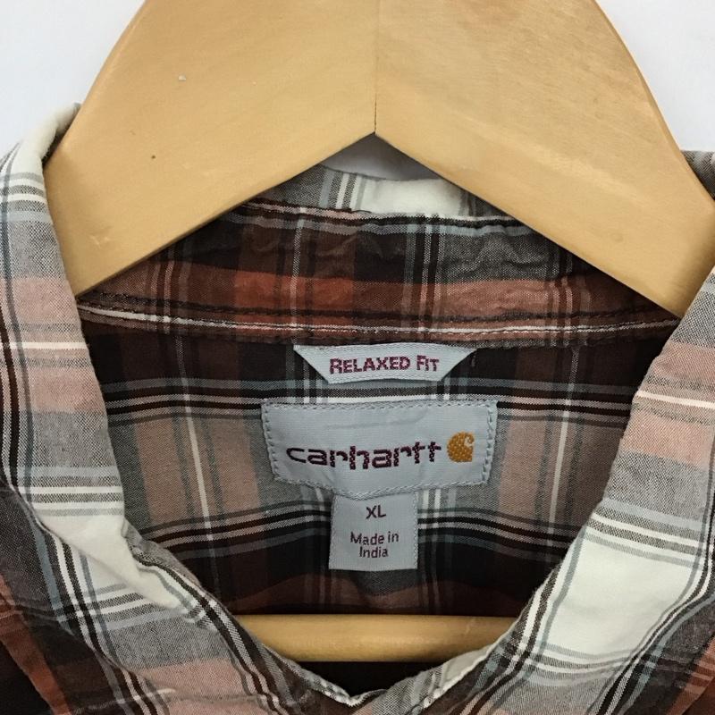 カーハート Carhartt シャツ、ブラウス 半袖 半袖シャツ チェックシャツ カラーシャツ XL チェック マルチカラー / マルチカラー / multicolor メンズ USED 古着 中古 10154271