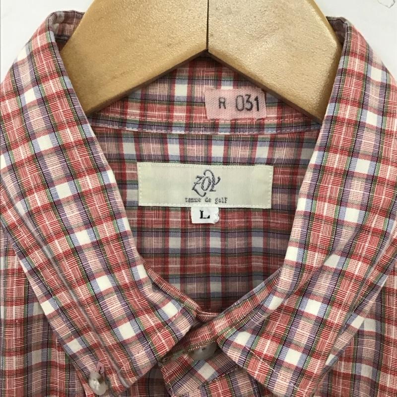 ゾーイ ZOY シャツ、ブラウス 半袖 半袖シャツ チェックシャツ カラーシャツ L チェック マルチカラー / マルチカラー / multicolor メンズ USED 古着 中古 10154274