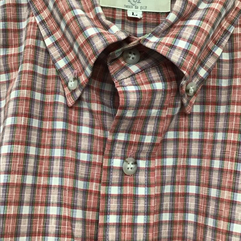 ゾーイ ZOY シャツ、ブラウス 半袖 半袖シャツ チェックシャツ カラーシャツ L チェック マルチカラー / マルチカラー / multicolor メンズ USED 古着 中古 10154274