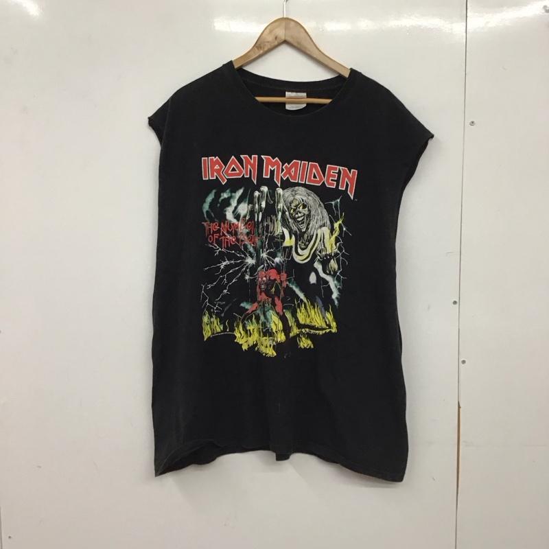 ヘインズ HANES タンクトップ タンクトップ タンクトップ ノースリーブカットソー クルーネック バンドTシャツ XXL プリント ダークグレー / ダークグレー / メンズ USED 古着 中古 10154278