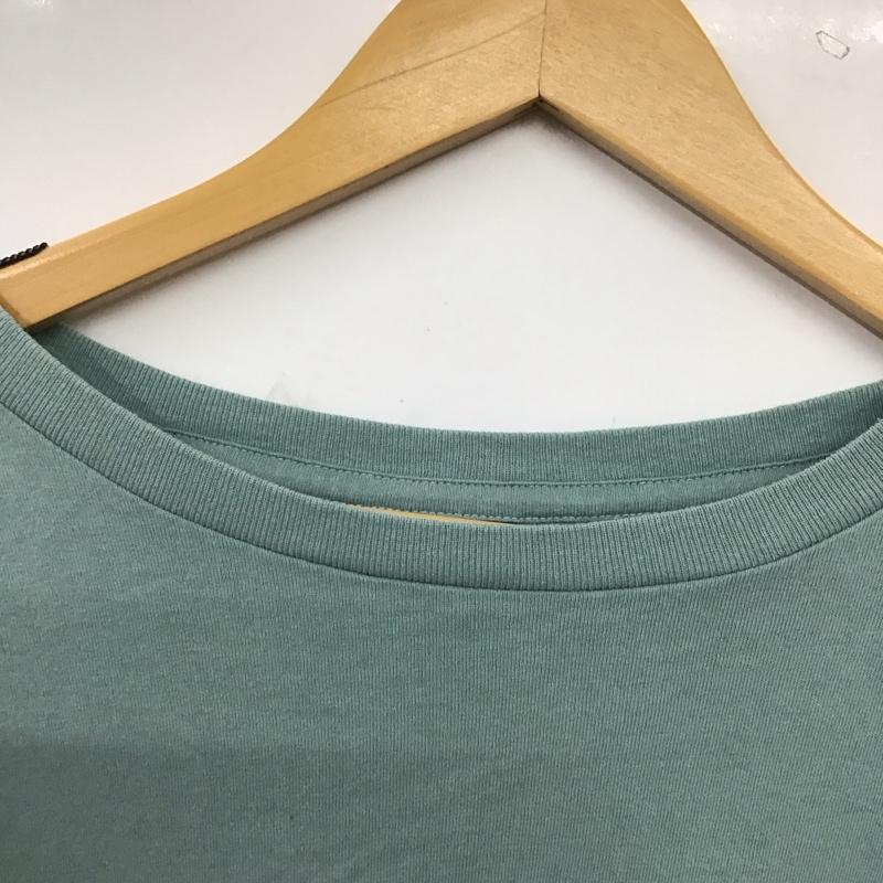 アルファインダストリー Alpha Industries カットソー 長袖 長袖カットソー 刺繍カットソー クルーネック S ロゴ、文字 薄緑 / ライトグリーン / メンズ USED 古着 中古 10154281