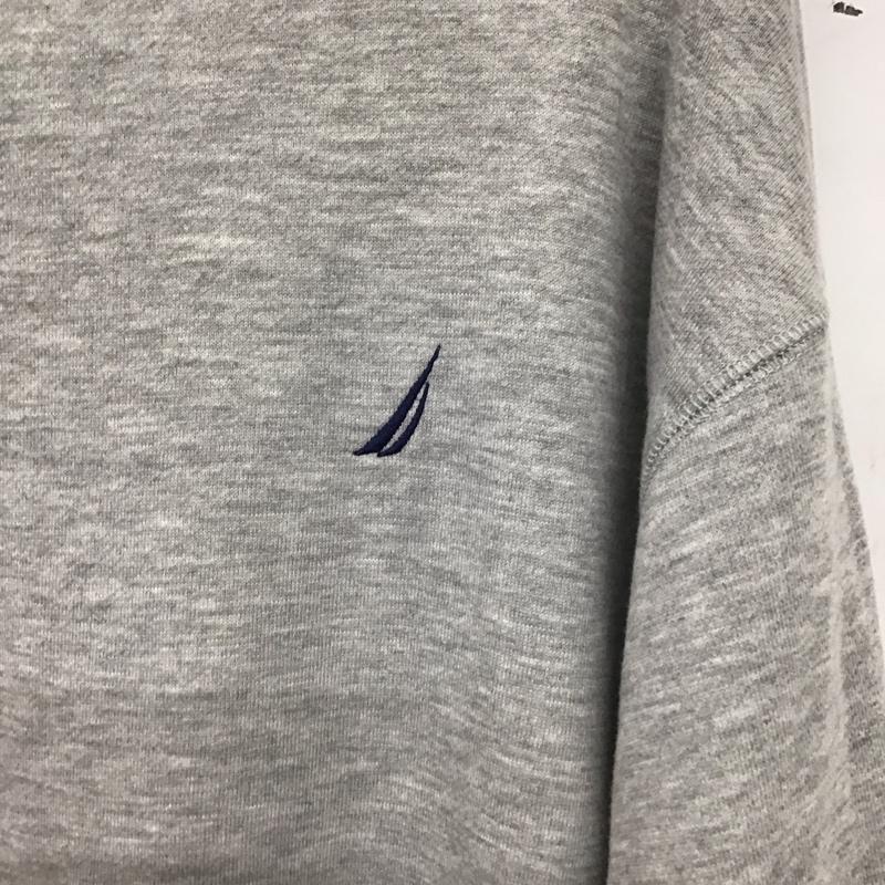 ノーティカ NAUTICA トレーナー 長袖 長袖トレーナー スウェット クルーネック プルオーバー XL ロゴ、文字 灰 / グレー / gray メンズ USED 古着 中古 10154282