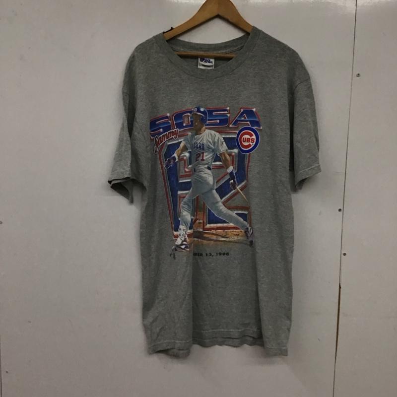 古着 USED Tシャツ 半袖 半袖カットソー プリントTシャツ クルーネックカットソー 古着 L プリント 灰 / グレー / gray メンズ USED 古着 中古 10154283