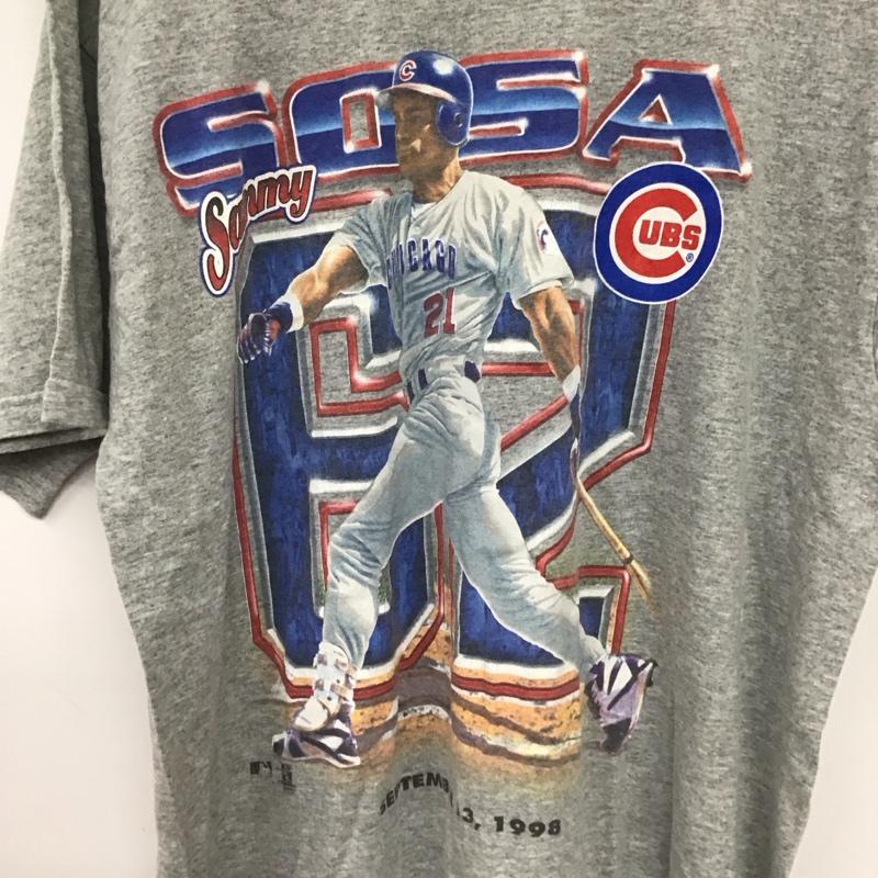 古着 USED Tシャツ 半袖 半袖カットソー プリントTシャツ クルーネックカットソー 古着 L プリント 灰 / グレー / gray メンズ USED 古着 中古 10154283