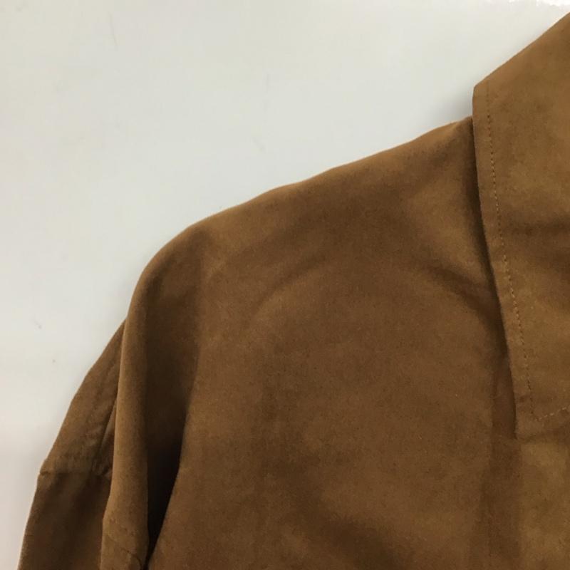 ニコアンド niko and... シャツ、ブラウス 長袖 長袖シャツ 刺繍シャツ カラーシャツ L 刺繍 茶 / ブラウン / brown メンズ USED 古着 中古 10154288