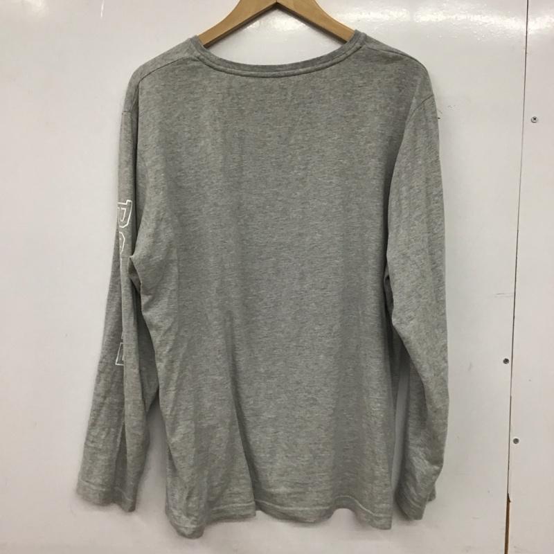 ポロラルフローレン POLO RALPH LAUREN カットソー 長袖 長袖カットソー プリントカットソー クルーネック L ロゴ、文字 灰 / グレー / gray メンズ USED 古着 中古 10154289