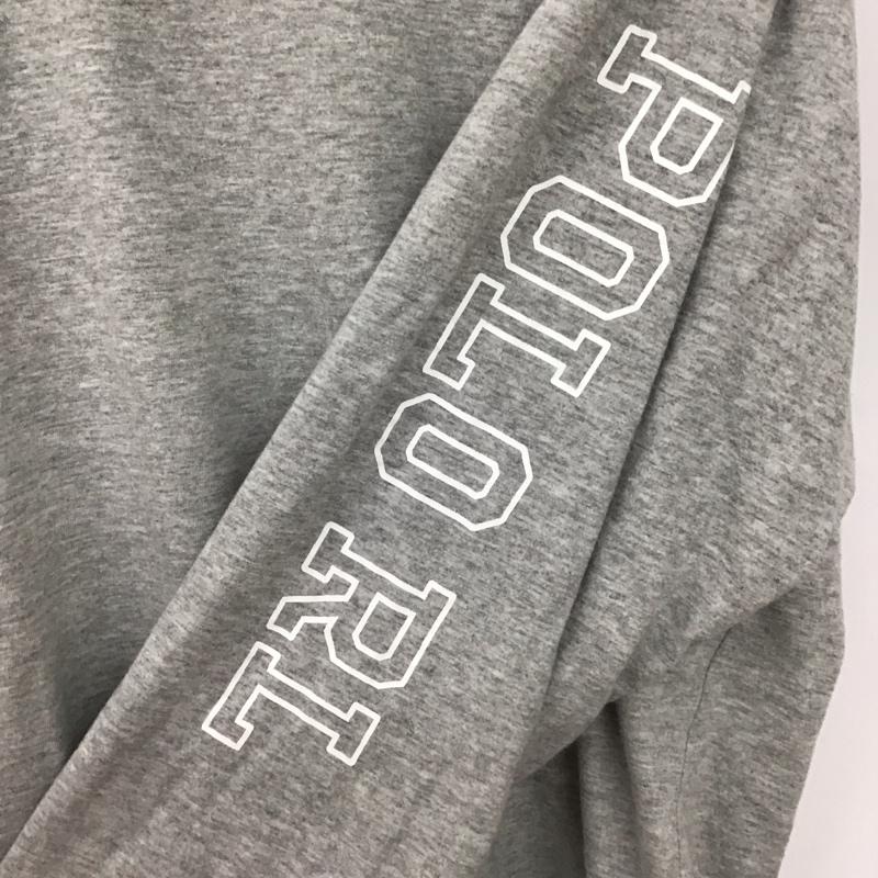 ポロラルフローレン POLO RALPH LAUREN カットソー 長袖 長袖カットソー プリントカットソー クルーネック L ロゴ、文字 灰 / グレー / gray メンズ USED 古着 中古 10154289