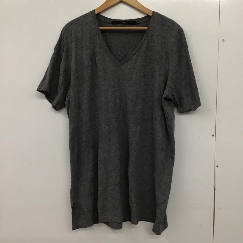 ノーアイディ NO ID. Tシャツ 半袖 半袖カットソー 無地Tシャツ Vネックカットソー 2 無地 灰 / グレー / gray メンズ USED 古着 中古 10154290