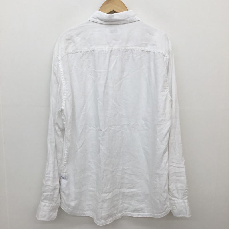 リプレイ REPLAY シャツ、ブラウス 長袖 リプレイ REPLAY メンズ 長袖リネンシャツ M4082A XL 無地 白 / ホワイト / white メンズ USED 古着 中古 10154302