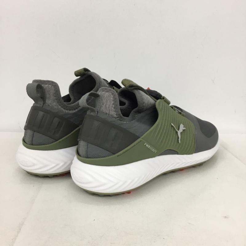プーマ PUMA シューズ シューズ 192236-06 ゴルフシューズ イグナイト パワーアダプト ケージド ディスク スパイクシューズ 26.5cm 26.5cm ロゴ、文字 灰 / グレー / gray X 白 / ホワイト / white X カーキ / カーキ / khaki メンズ USED 古着 中古 10154304