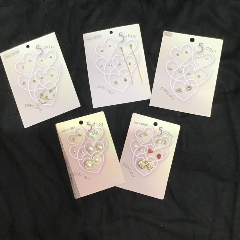 古着 USED アクセサリー ピアス 5点セット まとめ売り ピアス 福袋 無地 マルチカラー / マルチカラー / multicolor レディース USED 古着 中古 10154323