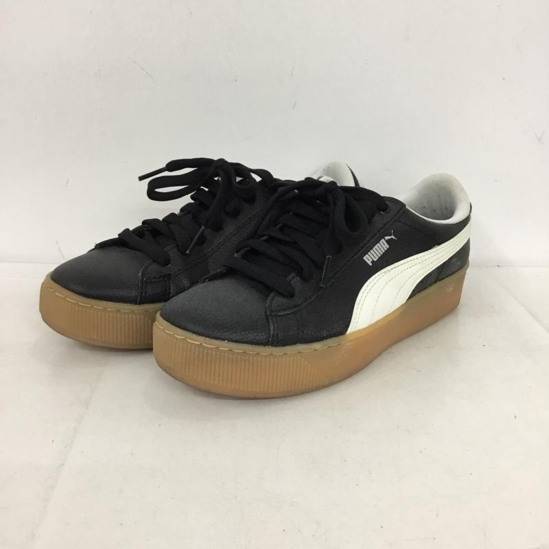 プーマ PUMA スニーカー スニーカー 366805 02 Vikky Platform 厚底ソール 23cm 23.0cm ロゴ、文字 黒 / ブラック / black X 白 / ホワイト / white レディース USED 古着 中古 10154361