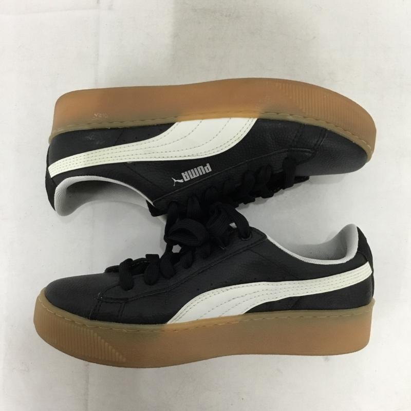 プーマ PUMA スニーカー スニーカー 366805 02 Vikky Platform 厚底ソール 23cm 23.0cm ロゴ、文字 黒 / ブラック / black X 白 / ホワイト / white レディース USED 古着 中古 10154361